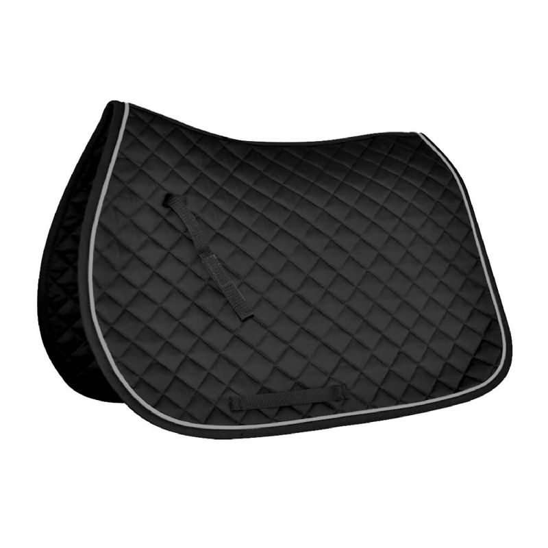 Mark Todd Piped Saddlecloths (Black/Grey, Cob)